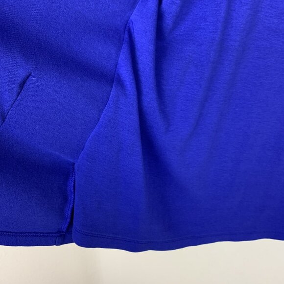 Isaac Mizrahi Live Womens 2X Open Front Cardigan Built In Cami Tank Cotton Blue - Picture 5 of 11